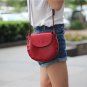 Satchel Cross Body Shoulder Messenger Circle Bag Italian Leather Women Handcraft