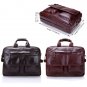 Hot Men Genuine Leather Laptop Briefcase Shoulder Travel Messenger Business Bag