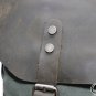New Vintage Genuine Leather Canvas Bookbag Backpack SchoolBag Handbag Rucksack