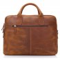 Brown Fashion Men Genuine Leather Laptop Briefcase Shoulder Travel Messenger Bag