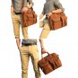 Brown Fashion Men Genuine Leather Laptop Briefcase Shoulder Travel Messenger Bag