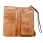 Hot Brown Genuine Leather Coat Wallet for Women money clip Card Holder Zip Purse