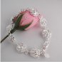 New Woman Silver White Gold Plated Fashion Shinny Plum Flower Bracelet Gift
