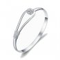 New Woman Silver White Gold Plated Fashion Shinny Plum Flower Bracelet Gift