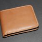 Hot Black Brown Vegetable Tanned Leather Credit Card Holder Wallet Bifold Gift