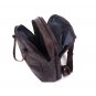Huge Vintage Men Dark Brown Genuine Leather Backpack Schoolbag Traveling Bag