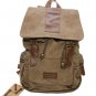 Hot Canvas Backpack Genuine Leather School Vintage Fashion Rucksack Travel Camp