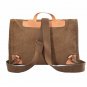 Satchel Backpack Messenger Canvas Bag Genuine Leather Cross Shoulder Body