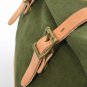 Satchel Backpack Messenger Canvas Bag Genuine Leather Cross Shoulder Body