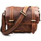MENS Leather Briefcase Messenger Vintage Shoulder Bag Handcarry Work Attach Case