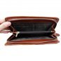 Genuine Leather Coat Wallets for Women money clip Card Holder Slim Zip Purse New