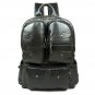 Men's Genuine Travel Leather Backpack Schoolbag Travelling Hiking Camping Bag
