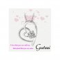 New Women Silver Plated Double Heart Arrow Swiss Clear Crystal Amethyst Pendent
