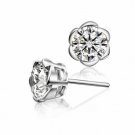 Hot Fashion White Gold Silver Clear Classic Flower Hearts Arrows Crystal Earring