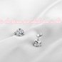 Hot Fashion White Gold Silver Clear Classic Flower Hearts Arrows Crystal Earring