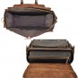 Dark Brown Vintage Leather Digital Camera Messenger Shoulder Case Laptop Bag