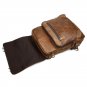 Men's Top Grain Genuine Brown Leather Backpack Rucksack Messenger Work Bag Gift