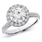 1.50 Carat Diamond Engagement Ring - 14k White Gold