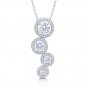 Multi Size Micro Pave Signaty Diamond .925 Sterling Silver Pendant