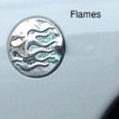 2005-06 Ford Mustang Fuel Door Cover-Flames