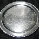 15” Round Silverplate (Hollowware) Serving Tray by Leanard Silver Mfg Co,