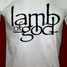 !! FREE SHIPPING!! Lamb of God American heavy metal band handmade white t shirt size XL