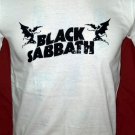 !! FREE SHIPPING!! Black Sabbath heavy rock band Ozzy Osbourne handmade white t shirt size L