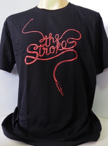 !! FREE SHIPPING!! The Strokes American alternative indie rock band black t shirt size S
