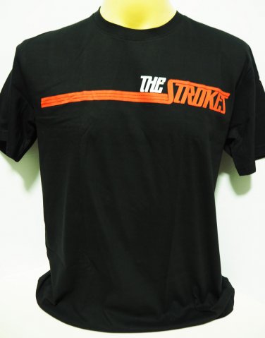 !! FREE SHIPPING!! The Strokes American alternative indie rock band black t shirt size M
