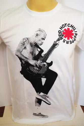!! FREE SHIPPING!! Michael "Flea" Balzary bass Red Hot Chili Peppers rock band t shirt size S