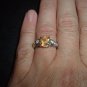Sale Golden Citrine and White Zircon Ring