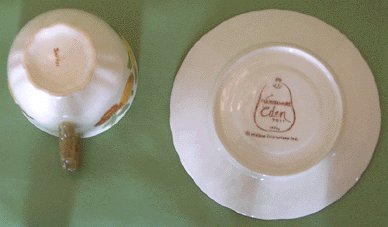 MARUTA WARE Eden 7011 CUP & SAUCER Japan