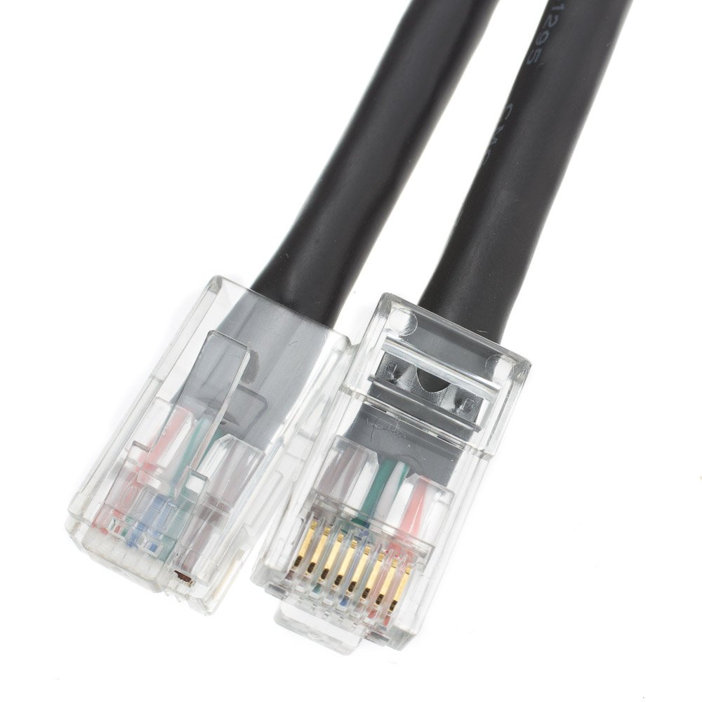 50ft Cat6 Black Ethernet Patch Cable, Bootless, 50 foot  10X8-12250
