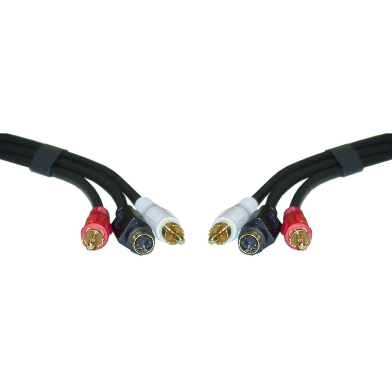 12ft S-Video and RCA Stereo Audio Cable, MiniDin4 Male and 2 RCA Male 10S2-03112
