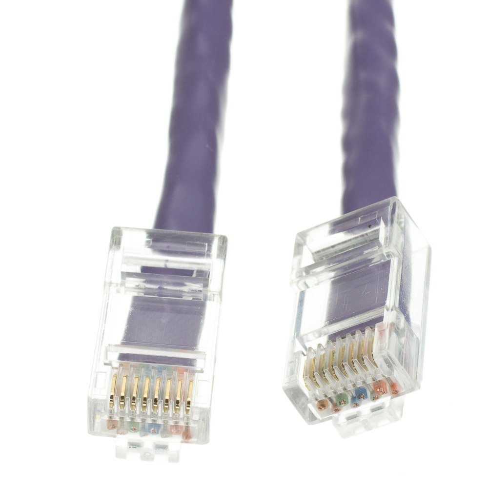 25ft Cat6 Purple Ethernet Patch Cable, Bootless, 25 foot 10X8-14125