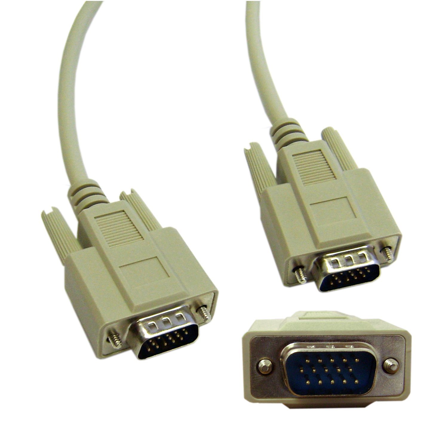 10ft VGA Cable, Low resolution, HD15 Male, 15 Conductor 10H1-01110