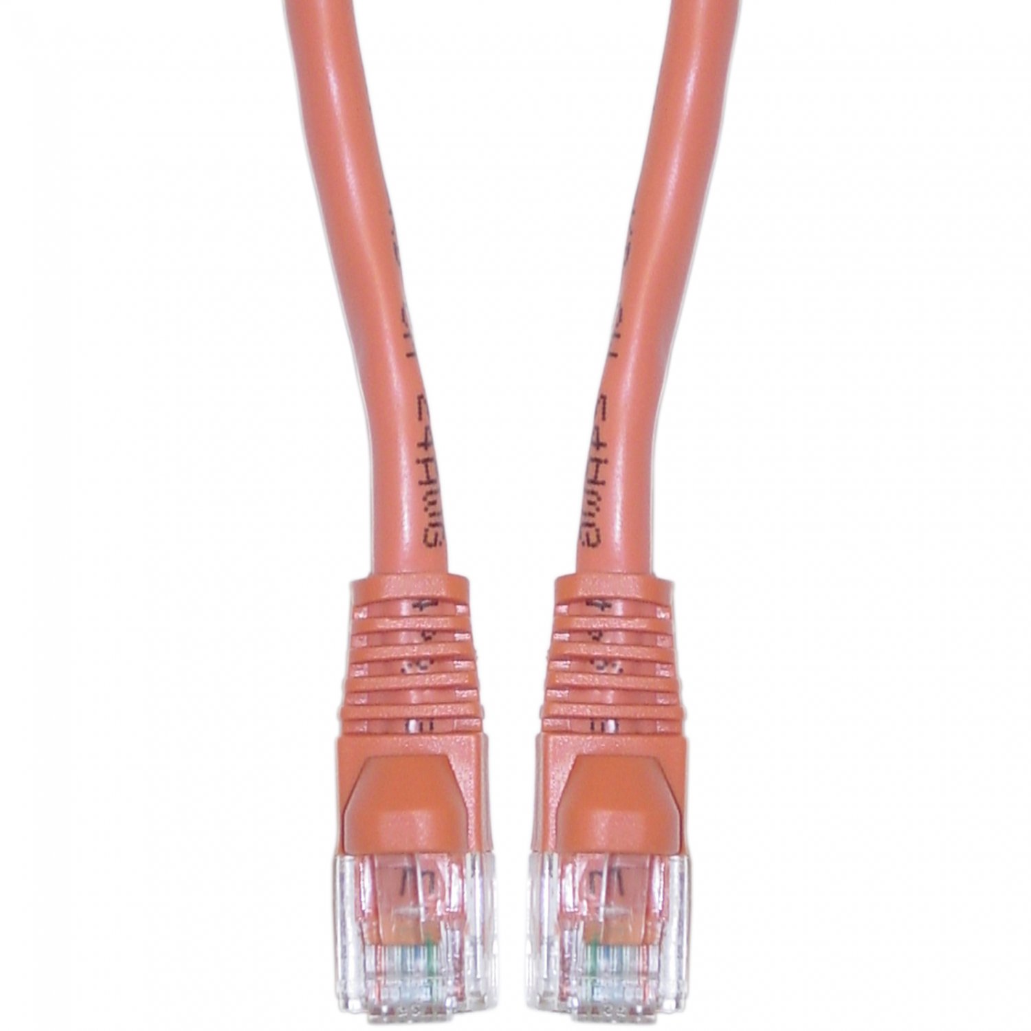 1ft Cat5e Orange Ethernet Crossover Cable, Snagless/Molded Boot 10X6-33301