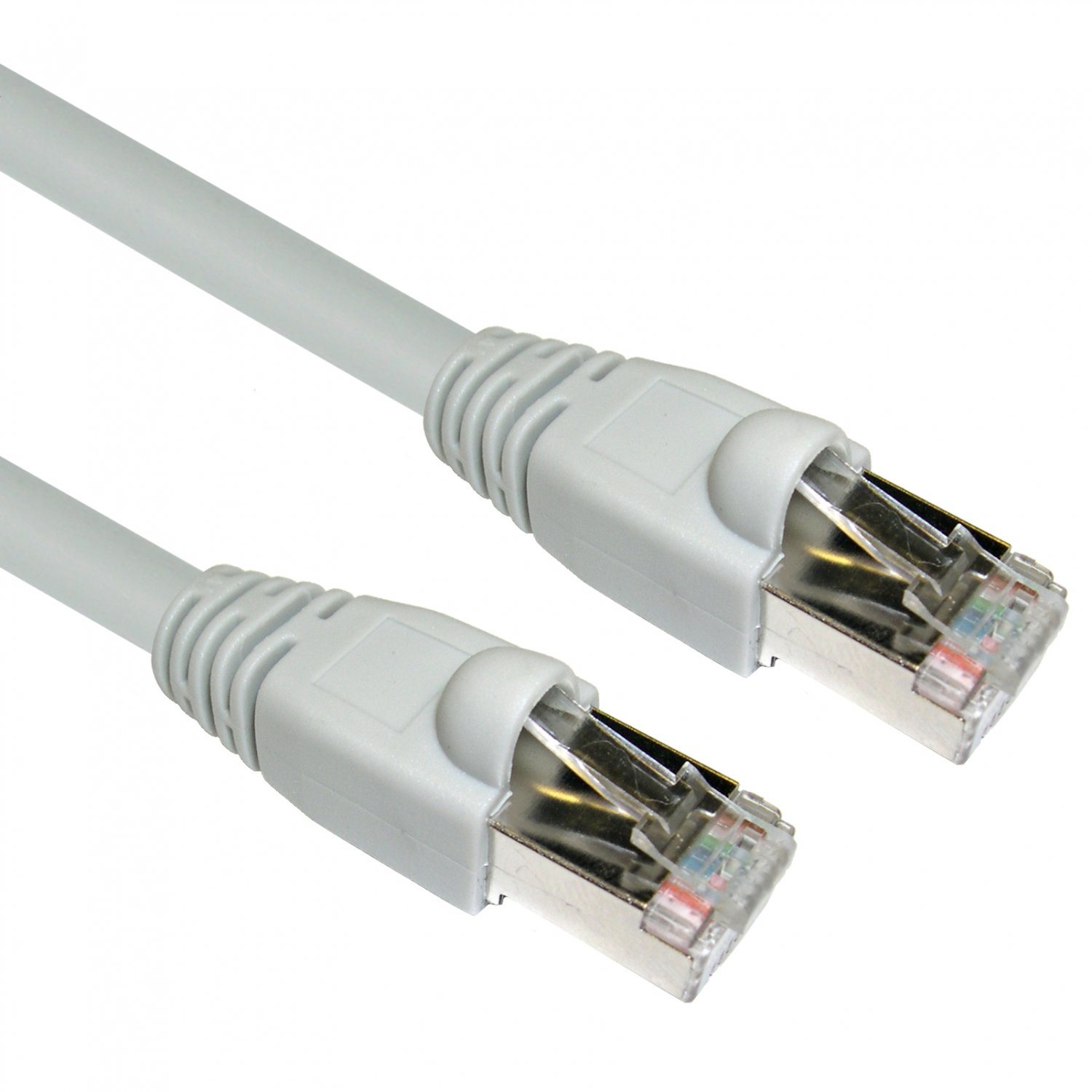 13X6-52135 Shielded Cat6a Gray Ethernet Patch Cable, Snagless/Molded Boot, 500 MHz, 35 foot