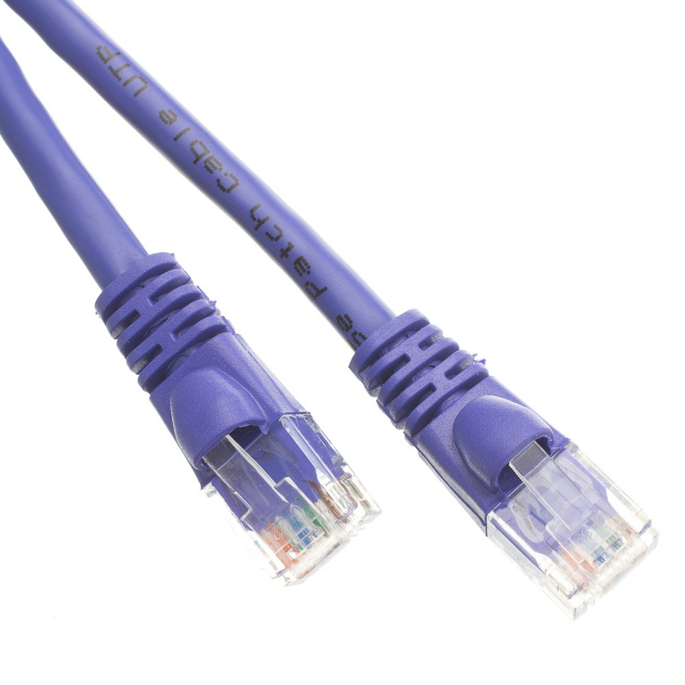 Cat5e Purple Ethernet Patch Cable, Snagless/Molded Boot, 4 foot