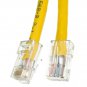 7FT Cat5e Yellow Ethernet Patch Cable, Bootless, 7 foot 10X6-18107