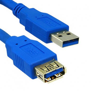 3FT USB 3.0 Extension Cable, Blue, Type A Male / Type A Female 10U3-02103E