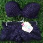 NWT Purple Leopard Bra & Boyshort Panties 36B/Small