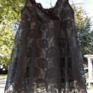 Romantic Blue & Bronze Lace Bohemian Top