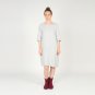 Pleated Oversized Linen Dress with Pockets and 3/4 Sleeves Grey Marl. More Colors. Women's
