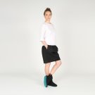Pleated Skirt with Side Pockets Made from Washed Linen. Black and more Colors available