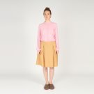 Light Pink Blouse Shirt Long Sleeve and Hidden Shell Buttons. Cotton. Made to Order. Women's
