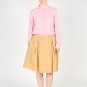 Light Pink Blouse Shirt Long Sleeve and Hidden Shell Buttons. Cotton. Made to Order. Women's