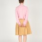 Light Pink Blouse Shirt Long Sleeve and Hidden Shell Buttons. Cotton. Made to Order. Women's