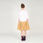 White Back Buttoned Blouse with Three Quarter Sleeves. Cotton. Made to Order. Women's
