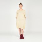 Mustard Sand Washed Linen Dress. Side Pockets, Pleat and Length of sleaves you choose.